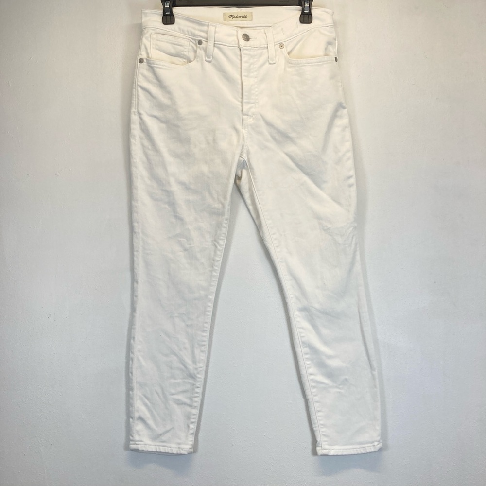 Madewell Womens White 9”Mid Rise Skinny Crop Jeans 29P